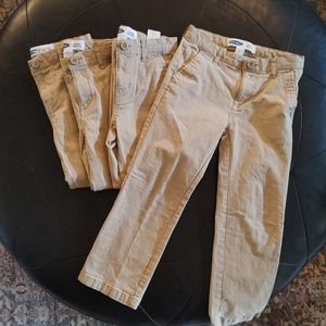 Lot of 4 Boys Khaki Uniform Pants
